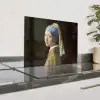 Meisje met de parel - Schilderij - Oude meesters - Vermeer Spatscherm Aluminium klein -zzproduct_nieuw