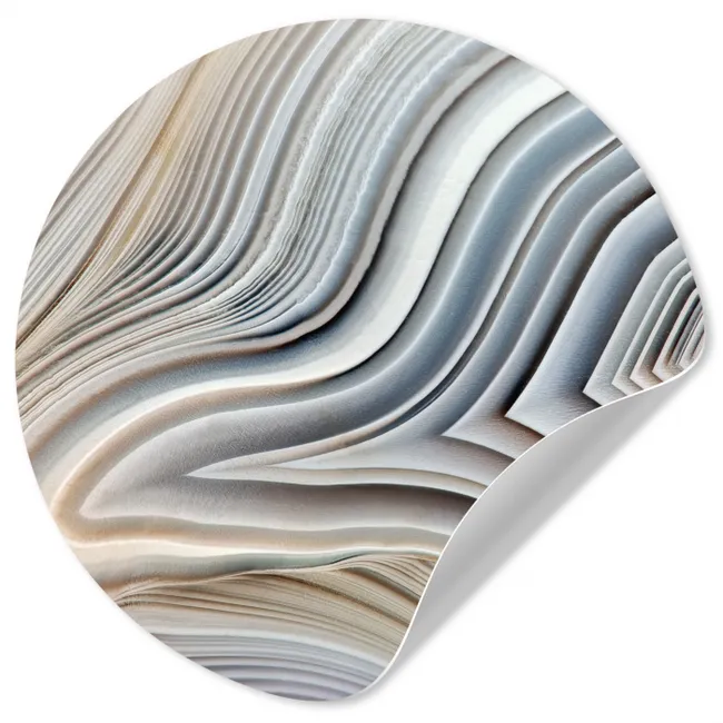 Marmerlook - Steen - Lijnen - Luxe - Marmer Wandcirkel behangsticker middel -3d