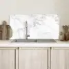 Marmer - Wit - Grijs - Luxe - Marmerlook - Steen Spatscherm Aluminium klein -sfeer2