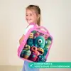 Monster Menigte Kinderrugzak - Roze middel -sfeer3_NL