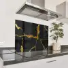 Marmer - Goud - Zwart - Marmerlook - Glitter Spatscherm Aluminium middel -zzproduct_nieuw