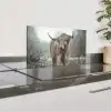 Schotse Hooglander - Bos - Mist - Koe - Dieren - Natuur Spatscherm Aluminium klein -zzproduct_nieuw