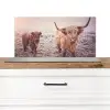 Schotse hooglanders - Licht - Lucht - Natuur Spatscherm Aluminium klein -3d_zonderpan
