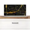 Marmer - Goud - Zwart - Marmerlook - Luxe - Glitter Spatscherm Aluminium klein -3d_zonderpan