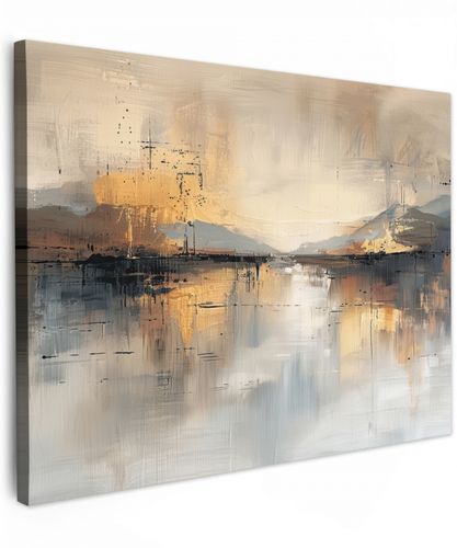 Abstract - Modern - Beige - Aesthetic - Goud