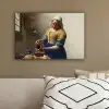 Het melkmeisje - Schilderij van Johannes Vermeer canvas 2cm klein -sfeer3
