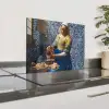 Melkmeisje - Delfts Blauw - Vermeer - Schilderij - Oude meesters Spatscherm Aluminium klein -zzproduct_nieuw