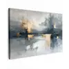 Kunst - Grijs - Goud - Abstract canvas 2cm klein -z3d