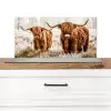 Schotse hooglander - Koe - Natuur - Winter Spatscherm Aluminium klein -3d_zonderpan