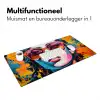 Vrouw - Bril - Kleuren - Graffiti Muismat XXL middel -sfeer4