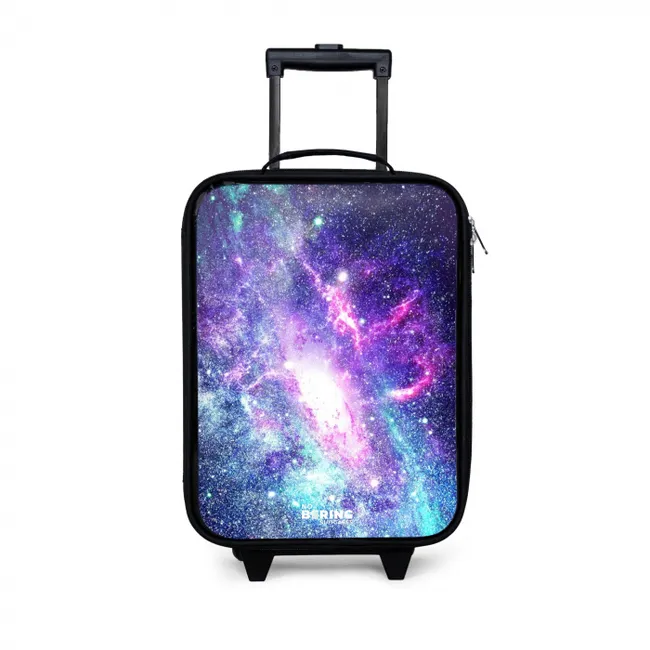 Kleurrijke sterrenstelsel Kinderkoffer - Zwart klein -3d