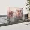 Schotse hooglanders - Licht - Lucht - Natuur Spatscherm Aluminium klein -zzproduct_nieuw