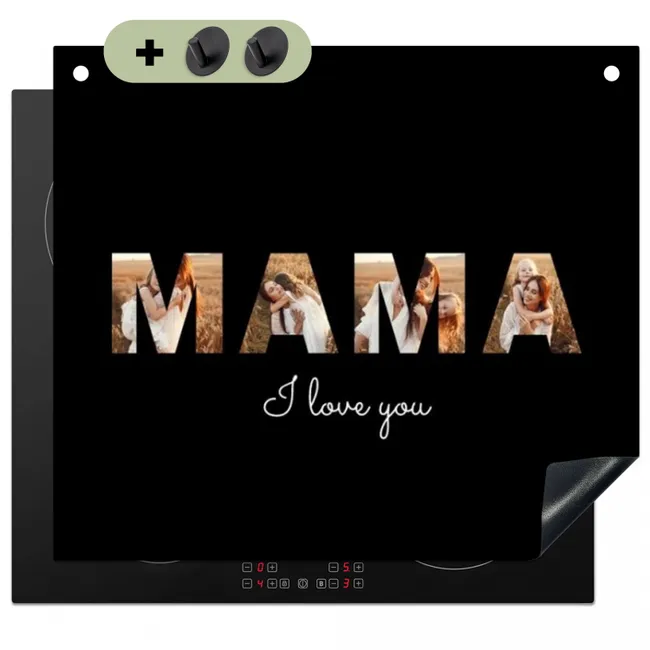 2 in 1 Inductie beschermer - Mama met foto's