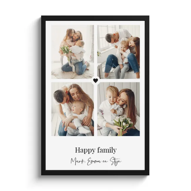 Poster met lijst – Collage met hartje