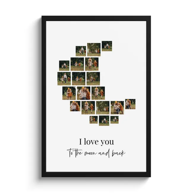 Poster met lijst – Maan collage