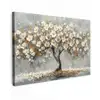 Boom - Bloemen - Wit - Natuur - Kunst canvas 2cm klein -z3d