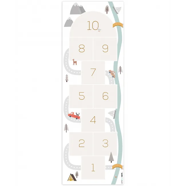 Hinkelpad - Auto - Weg - Kinderen - Rivier Speelmat middel -3d