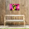 Hond - Zonnebril - Roze - Art Tuinposter op houten frame 2 cm dik klein -sfeer4