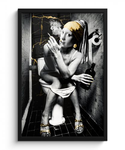 Marmerlook - Meisje met de parel - Sigaretten - Toilet - Goud - Kunst - Oude meesters