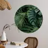 Planten - Jungle - Bladeren - Tropisch Wandcirkel behangsticker middel -sfeer3
