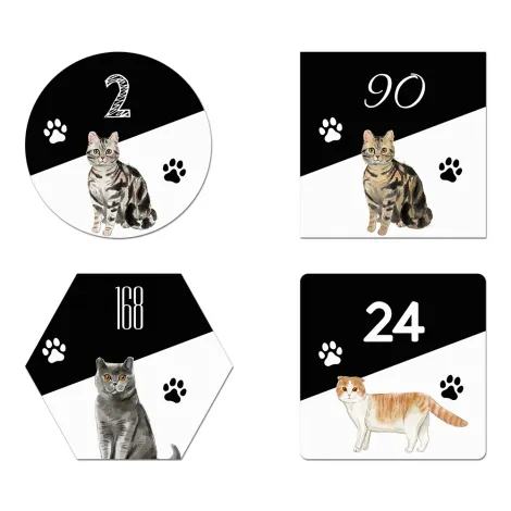 Naambordje Voordeur Kat