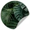 Planten - Jungle - Bladeren - Tropisch Wandcirkel behangsticker middel -3d