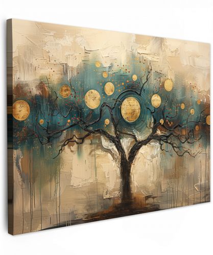 Boom - Kunst - Maan - Watercolor