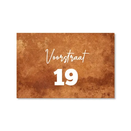 Naambordje Voordeur Roest