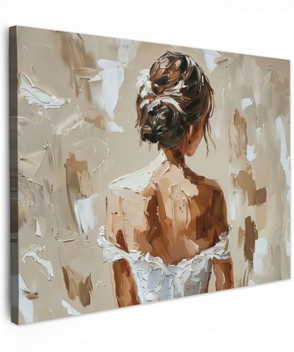 Vrouw - Verf - Abstract - Beige - Modern