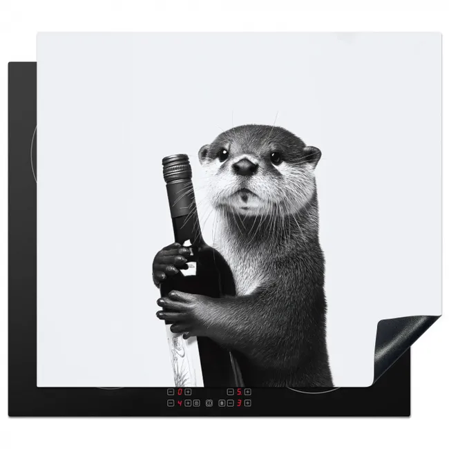 Inductie beschermer - Wijnfles - Otter - Zwart