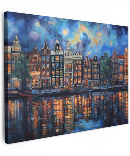 Grachten Amsterdam - Huizen - Stad - Kleurrijk
