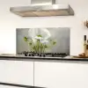 Bloemen - Stilleven - Klaproos - Wit - Botanisch Spatscherm Aluminium klein -sfeer4