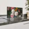 Stilleven met bloemen in een glazen vaas - Schilderij van Jan Davidsz. de Heem Spatscherm Aluminium klein -zzproduct_nieuw