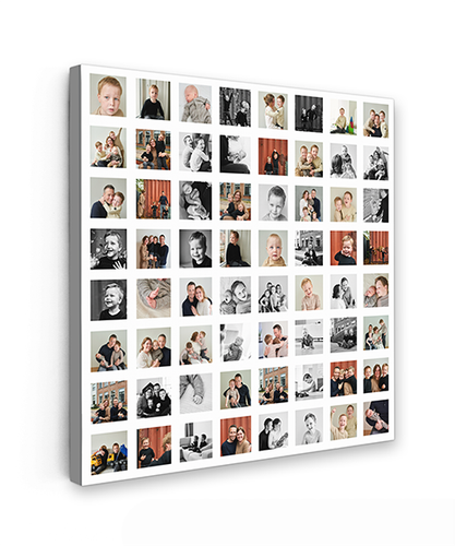 Canvas collage - Vierkant - 64 foto's
