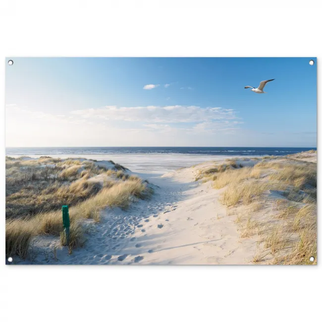 Strand en Zee tuinposter los doek groot -3d
