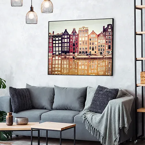 Foto op textielframe