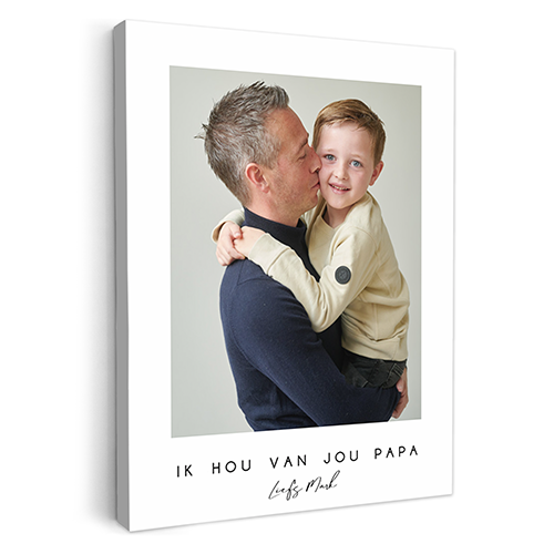 Canvas - Witte border met tekst