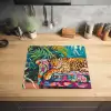 Luipaard - Kleurrijk - Tropisch Inductie beschermer vinyl 3mm middel -sfeer5