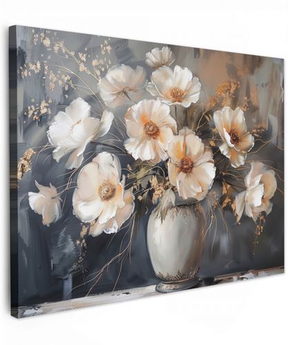 Bloemen - Wit - Vaas - Modern