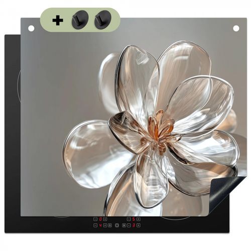 Bloem - Glazen - Doorzichtig Inductie beschemer met haakjes middel -3d