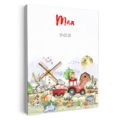 Canvas - Geboortecadeau boerderij