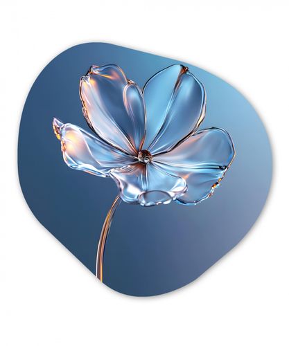 Blauw - Bloem - Glazen - Sierlijk