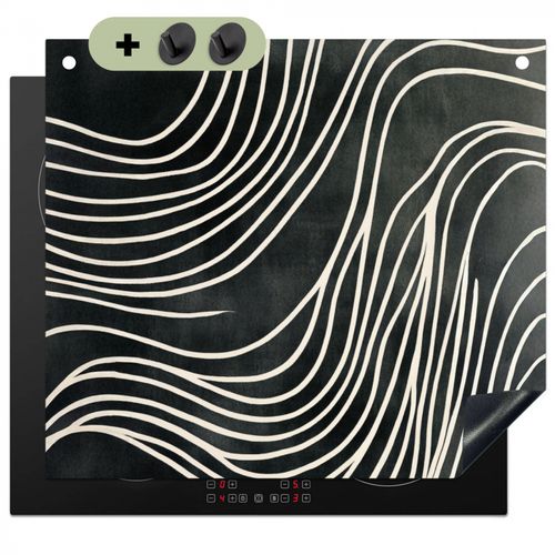 Lijnen - Patroon - Abstract - Wit Inductie beschemer met haakjes middel -3d