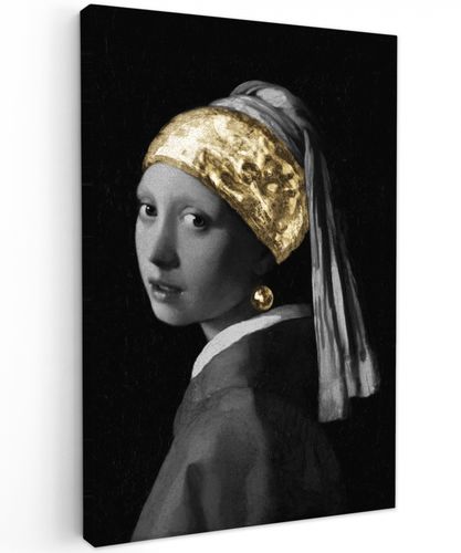 Meisje met de parel - Johannes Vermeer - Goud
