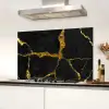 Marmer - Goud - Zwart - Marmerlook - Glitter Spatscherm Aluminium middel -sfeer4