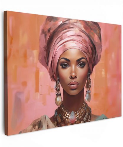 Kunst - Vrouw - Roze - Sieraden - Portret