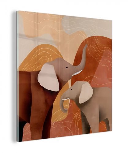 Olifanten - Oranje - Abstract