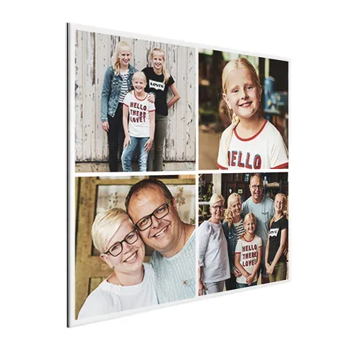 Fotocollage op aluminium