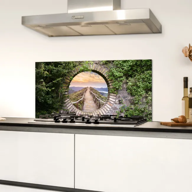 Brug - Zee - Doorkijk - Zomer Spatscherm Aluminium klein -sfeer4