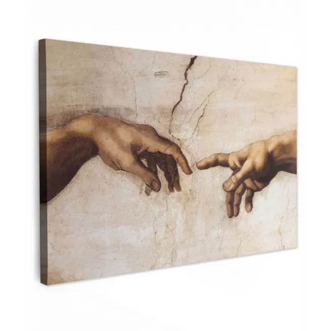 Adam - Michelangelo - Schilderij - Creation of Adam canvas 2cm klein -z3d
